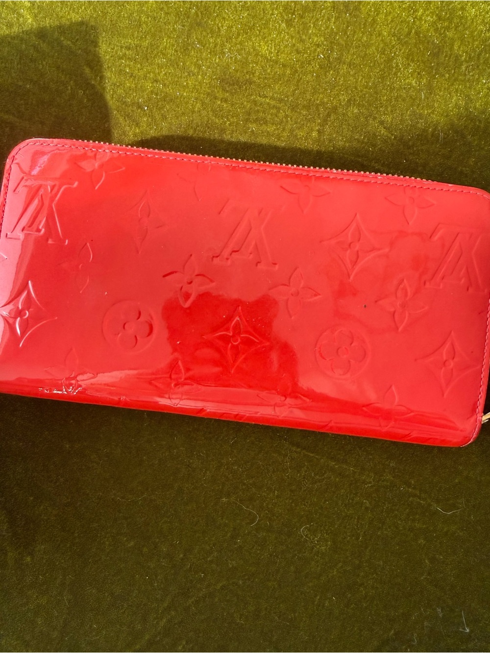 Louis Vuitton Vernis Zippy Wallet Rose Litchi